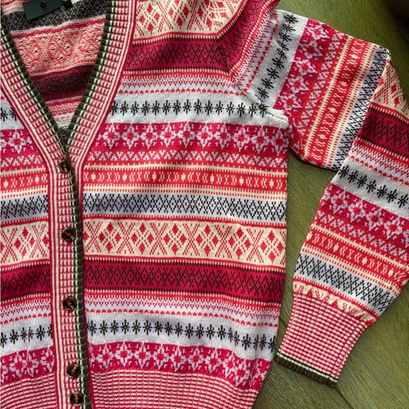 Beautiful multi colour button front sweater from Denmark - Picture 4 of 12